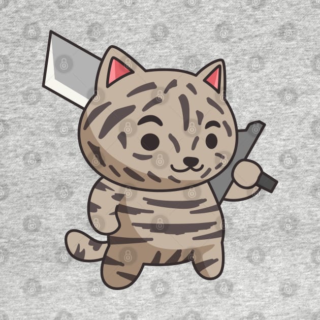 Warrior Cat with Big Sword by catprocat